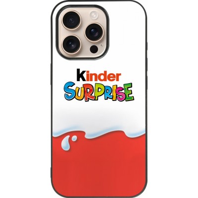 Coque iPhone 16 Pro - Silicone rigide noir Kinder Surprise