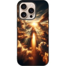 iPhone 16 Pro Case Hülle - Silikon schwarz Himmelsleuchten Zenit