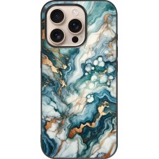 iPhone 16 Pro Case Hülle - Silikon schwarz Grüner Blauer Goldener Marmor