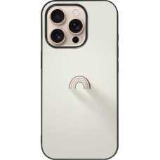 Coque iPhone 16 Pro - Silicone rigide noir Mini Rainbow Minimal