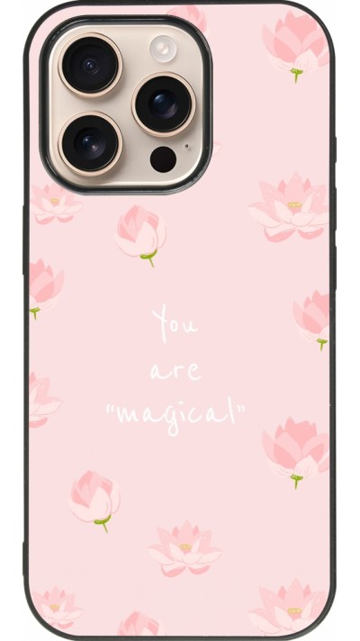Coque iPhone 16 Pro - Silicone rigide noir Mom 2023 your are magical