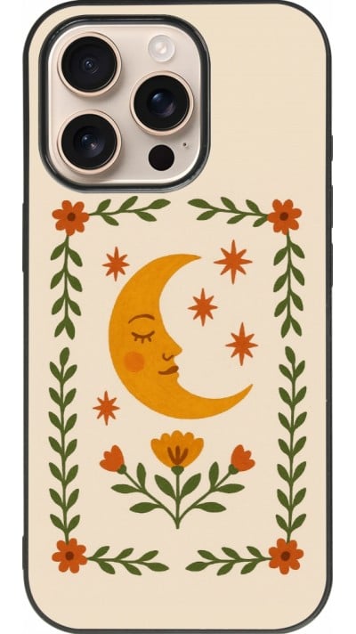 iPhone 16 Pro Case Hülle - Silikon schwarz Half moon stamp 2026