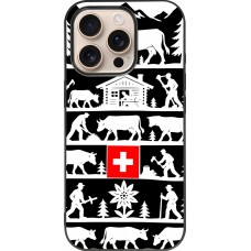 Coque iPhone 16 Pro - Silicone rigide noir Poya Suisse 1 noir