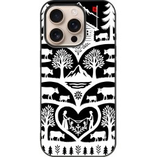 Coque iPhone 16 Pro - Silicone rigide noir Poya Suisse 2 noir