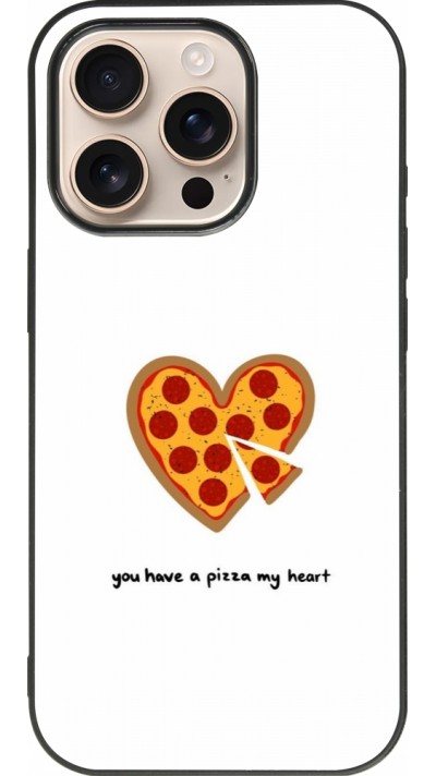 iPhone 16 Pro Case Hülle - Silikon schwarz Saint Valentines Day 26 You have my pizza heart
