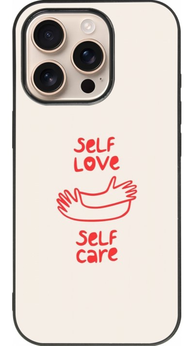 iPhone 16 Pro Case Hülle - Silikon schwarz Saint Valentines Day 26 Self love self care