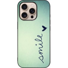 Coque iPhone 16 Pro - Silicone rigide noir Smile