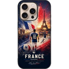 iPhone 16 Pro Case Hülle - Silikon schwarz Fussball Frankreich splash 2026