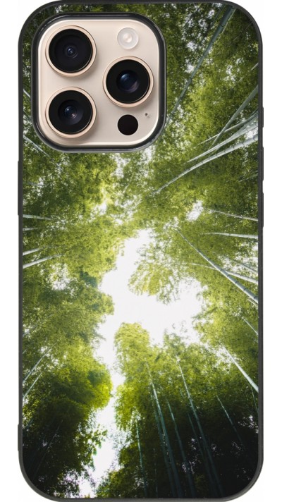 iPhone 16 Pro Case Hülle - Silikon schwarz Spring 23 forest blue sky
