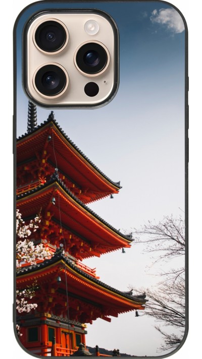 iPhone 16 Pro Case Hülle - Silikon schwarz Spring 23 Japan