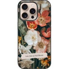 iPhone 16 Pro Case Hülle - Silikon schwarz Full Bloom Spring 2026