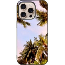 iPhone 16 Pro Case Hülle - Silikon schwarz Summer 2023 palm tree vibe