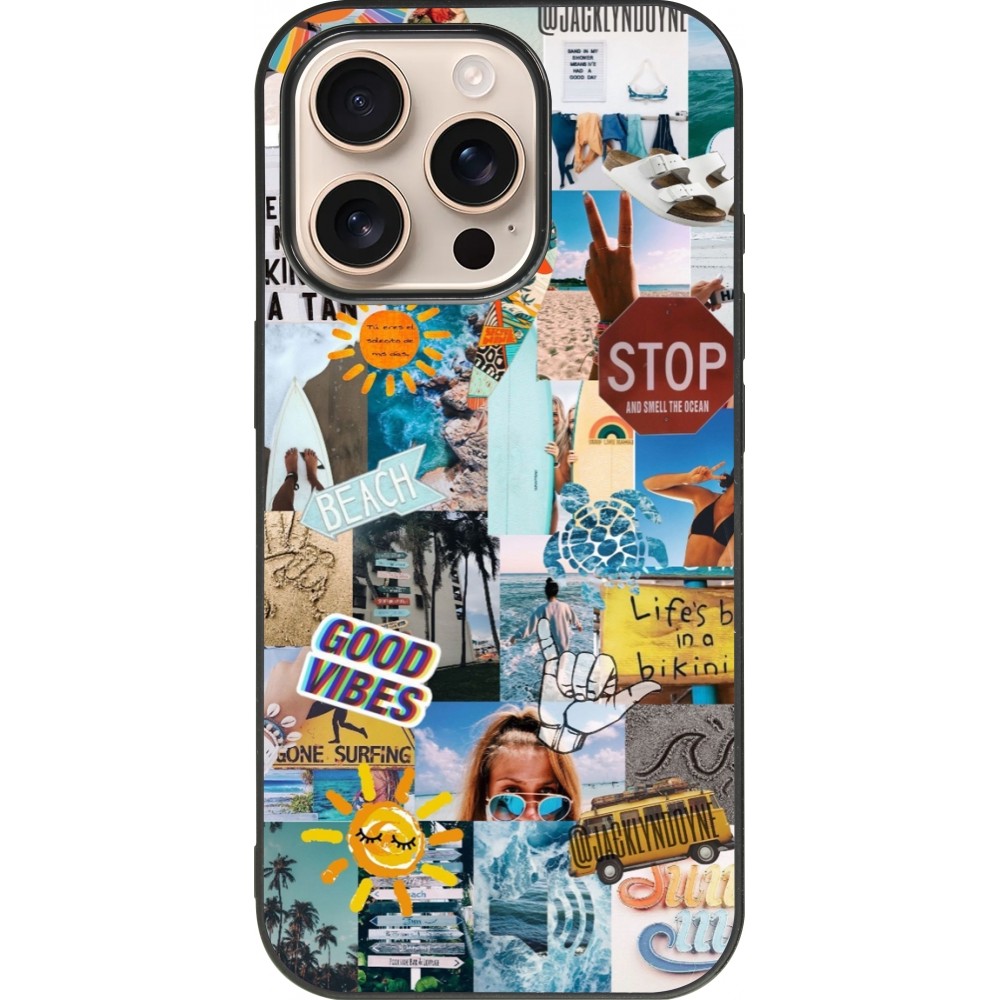 Coque iPhone 16 Pro - Silicone rigide noir Summer 2021 15