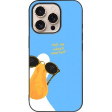 Coque iPhone 16 Pro - Silicone rigide noir Tell me about yourself Summer 2026
