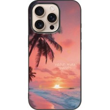 iPhone 16 Pro Case Hülle - Silikon schwarz Watch more sunsets Summer 2026