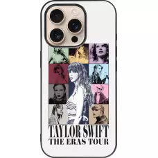 Coque iPhone 16 Pro - Silicone rigide noir Taylor Swift The Eras Tour