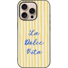 Coque iPhone 16 Pro - Silicone rigide noir The good life 2026