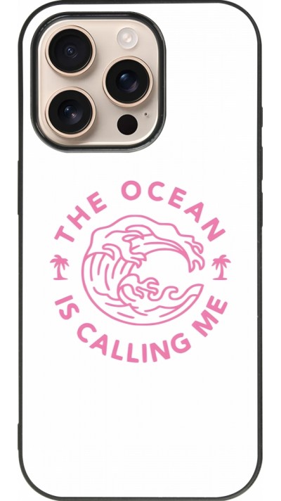 Coque iPhone 16 Pro - Silicone rigide noir The Ocean is calling me