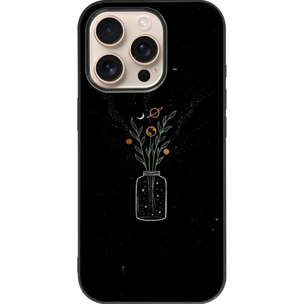 iPhone 16 Pro Case Hülle - Silikon schwarz Vase black