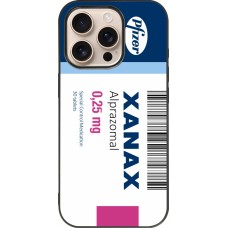 Coque iPhone 16 Pro - Silicone rigide noir Xanax Alprazolam 2025