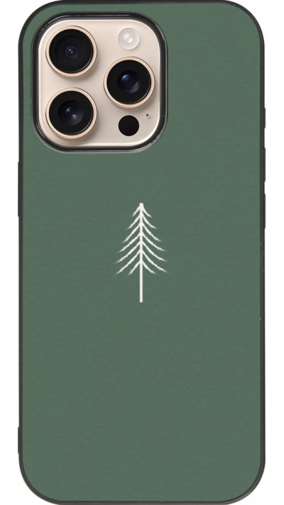 Coque iPhone 16 Pro - Silicone rigide noir Christmas 22 minimalist tree