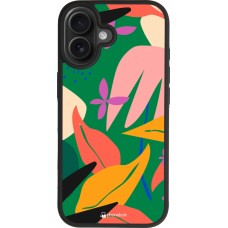 Coque iPhone 17 - Silicone rigide noir Abstract Jungle
