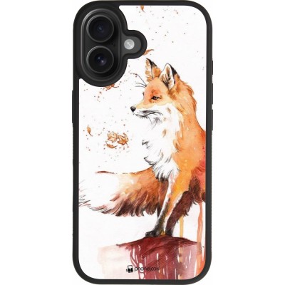 Coque iPhone 17 - Silicone rigide noir Autumn 21 Fox