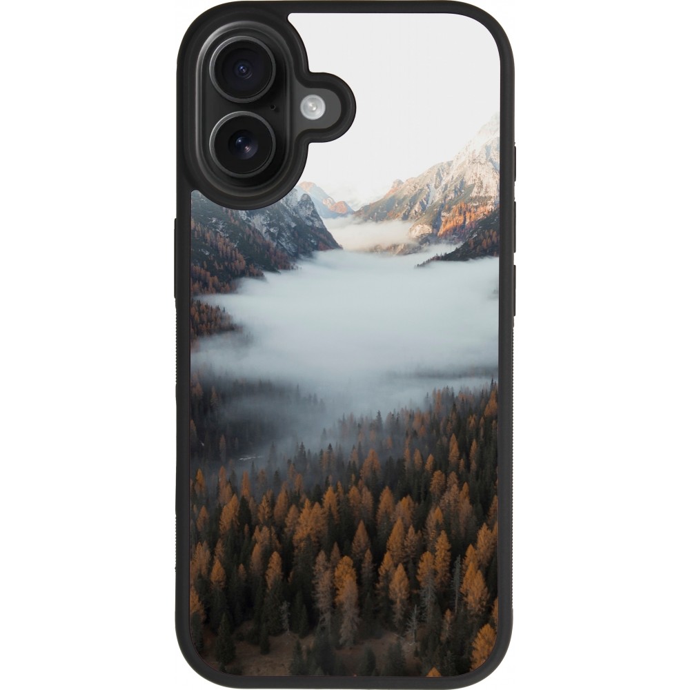 Coque iPhone 17 - Silicone rigide noir Autumn 22 forest lanscape