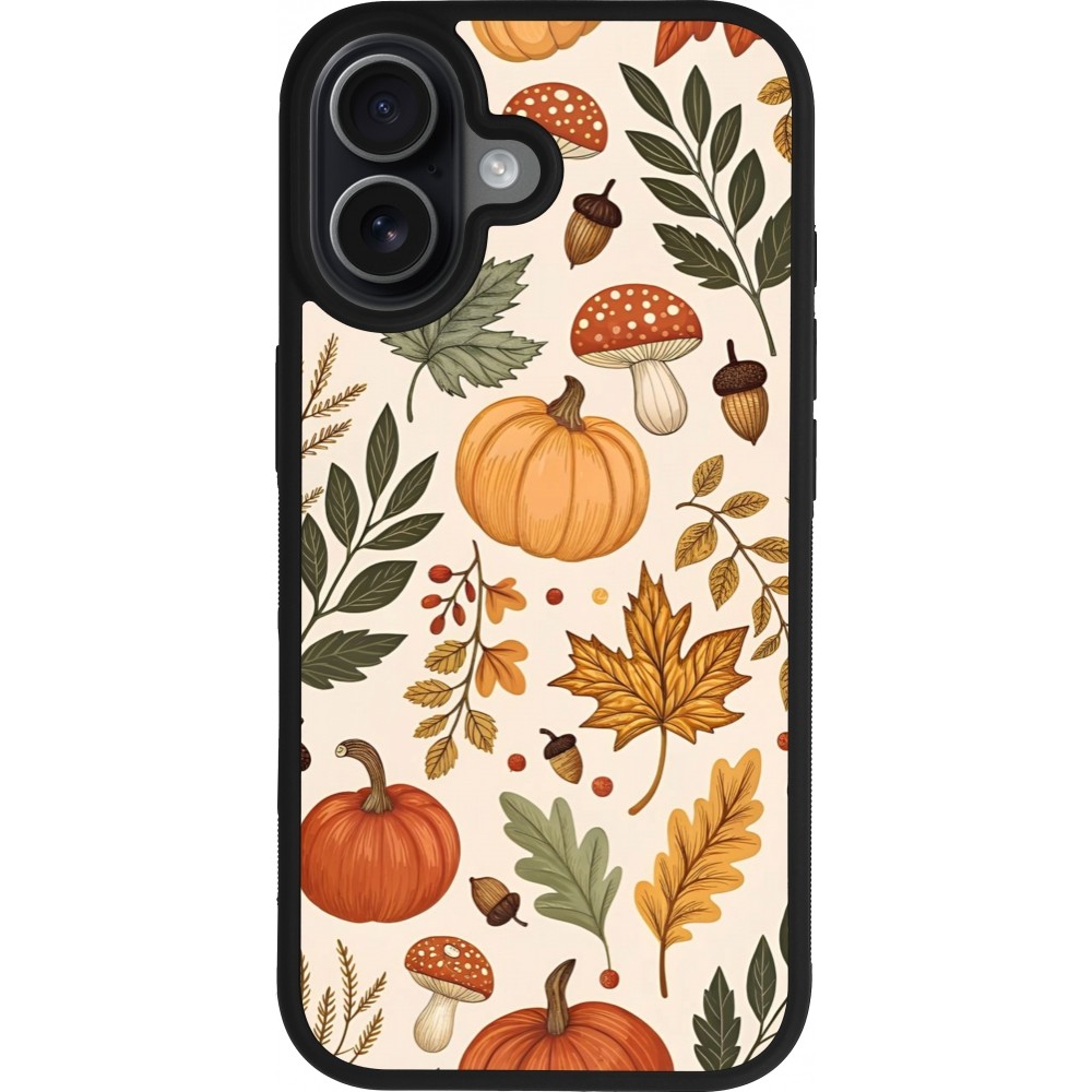 iPhone 17 Case Hülle - Silikon schwarz Autumn 25 Autumn pattern