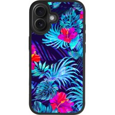 Coque iPhone 17 - Silicone rigide noir Blue Forest