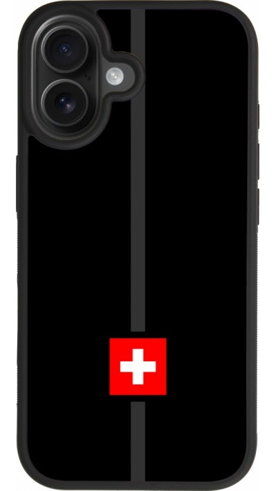 Coque iPhone 17 - Silicone rigide noir Canton CH noir