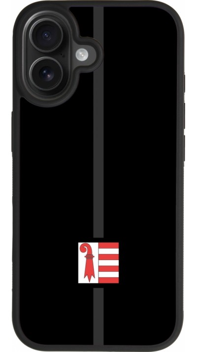 Coque iPhone 17 - Silicone rigide noir Canton JU noir