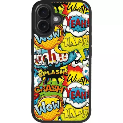 Coque iPhone 17 - Silicone rigide noir Cartoons slogans