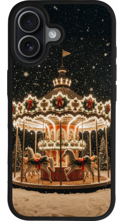 iPhone 17 Case Hülle - Silikon schwarz Christmas 25 Carousel