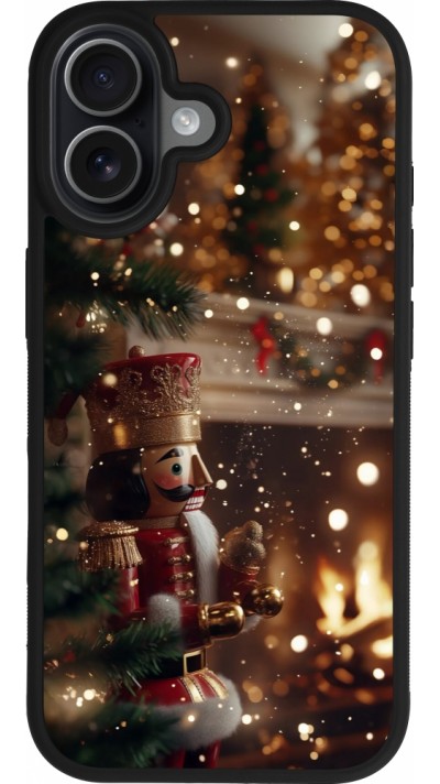 Coque iPhone 17 - Silicone rigide noir Christmas 25 Xmas Nutcracker