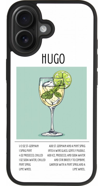 Coque iPhone 17 - Silicone rigide noir Cocktail recette Hugo