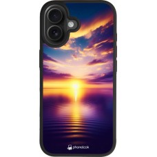 iPhone 17 Case Hülle - Silikon schwarz Sonnenuntergang gelb violett