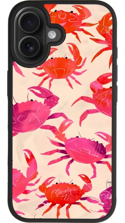 Coque iPhone 17 - Silicone rigide noir Crabs Paint