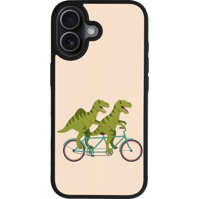 iPhone 17 Case Hülle - Silikon schwarz Dinosaurs on bikes 2026