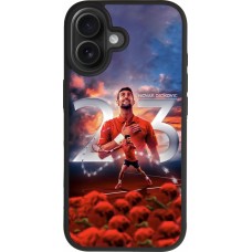 Coque iPhone 17 - Silicone rigide noir Djokovic 23 Grand Slam