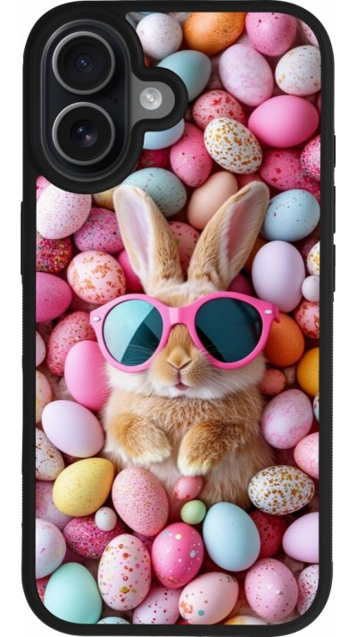 iPhone 17 Case Hülle - Silikon schwarz Easter 2026 Rabbit fun