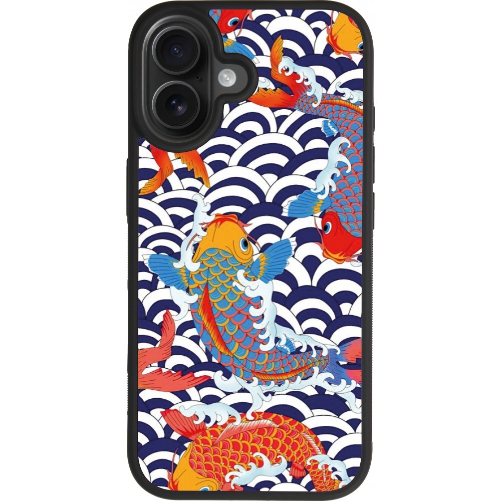 Coque iPhone 17 - Silicone rigide noir Easter 2023 japanese fish