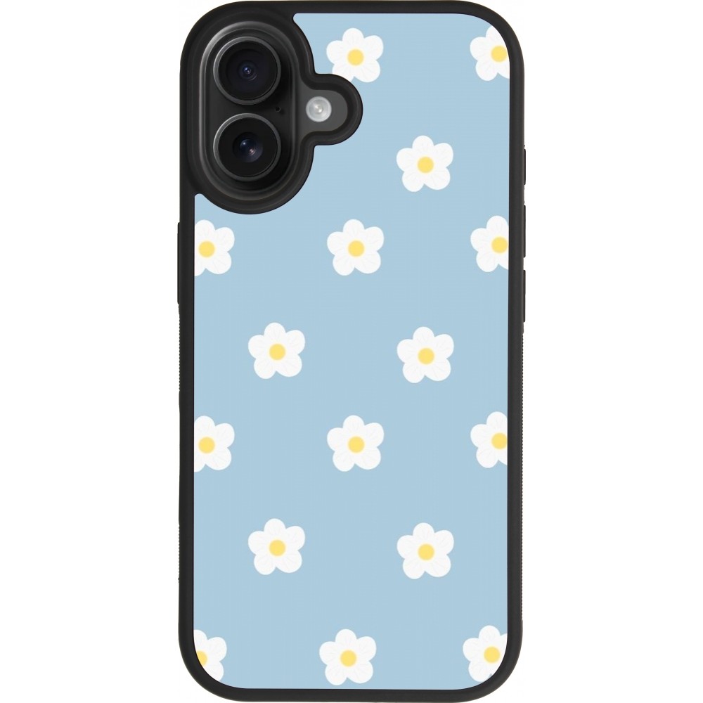 Coque iPhone 17 - Silicone rigide noir Easter 2024 daisy flower