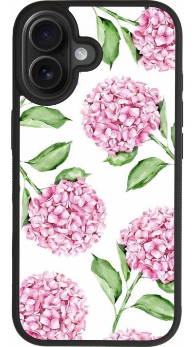 Coque iPhone 17 - Silicone rigide noir Easter 2024 pink flowers