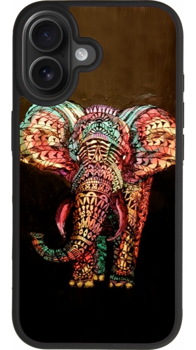 Coque iPhone 17 - Silicone rigide noir Elephant 02