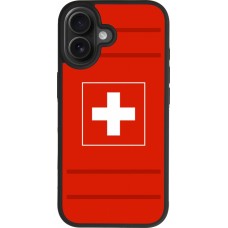 Coque iPhone 17 - Silicone rigide noir Euro 2020 Switzerland