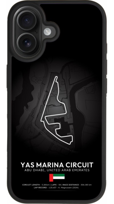 Coque iPhone 17 - Silicone rigide noir F1 Track 2025 Abu Dhabi