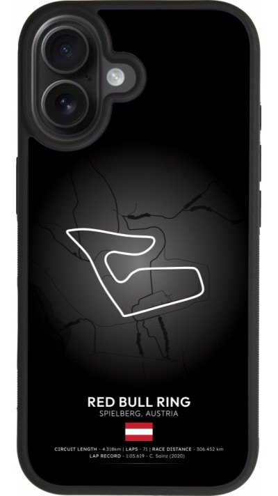 Coque iPhone 17 - Silicone rigide noir F1 Track 2025 Austria