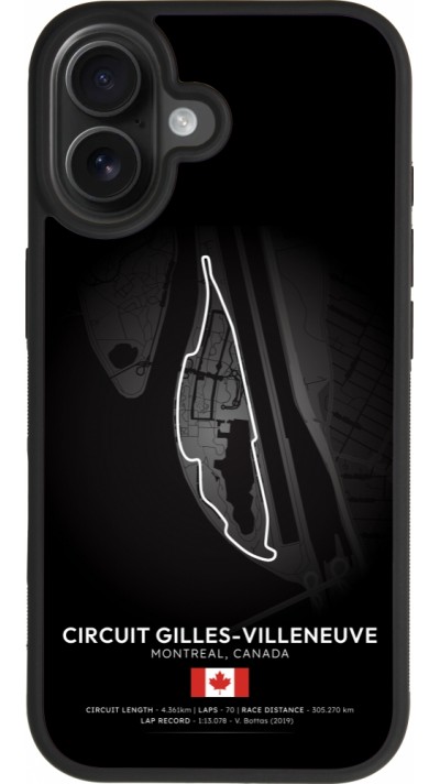 Coque iPhone 17 - Silicone rigide noir F1 Track 2025 Canada