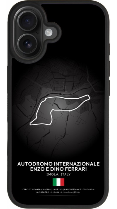 Coque iPhone 17 - Silicone rigide noir F1 Track 2025 Emilia-Rogmana